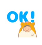 きぐるみ家族（ハムちゃん編）【デカ文字】（個別スタンプ：39）