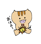 うりぼっくり(亥年)（個別スタンプ：11）