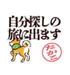 柴犬たかこ（デカ文字）（個別スタンプ：37）