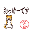 柴犬つぐみ（デカ文字）（個別スタンプ：7）