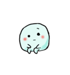 モノクロまるっこ。文字なしスタンプ（個別スタンプ：17）