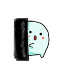 モノクロまるっこ。文字なしスタンプ（個別スタンプ：32）