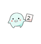 モノクロまるっこ。文字なしスタンプ（個別スタンプ：37）