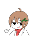 かっこいいゼニゴケとラボ畜少女（個別スタンプ：17）