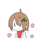 かっこいいゼニゴケとラボ畜少女（個別スタンプ：19）