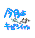 つきねこ ミケの日常 家族連絡 でか文字（個別スタンプ：28）