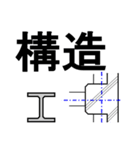 建設記号的なスタンプ日本語（個別スタンプ：10）