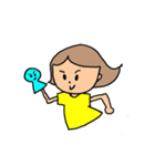 はっぴーな女の子のスタンプ（個別スタンプ：7）