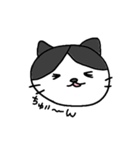 はちわれにゃんこのスタンプ⚫⚪黒白ふて猫（個別スタンプ：36）