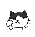はちわれにゃんこのスタンプ⚫⚪黒白ふて猫（個別スタンプ：37）