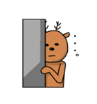 無表情なシカのスタンプ（個別スタンプ：11）