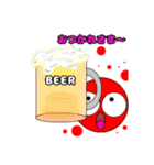 可愛い(赤) まるちゃん（個別スタンプ：1）