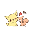 じょんジョンのねことリス（個別スタンプ：34）