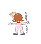 赤いドレスの女の子 (1)（個別スタンプ：1）