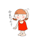 赤いドレスの女の子 (1)（個別スタンプ：36）