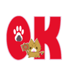 もっちり★まゆげねこ デカ文字ver（個別スタンプ：10）