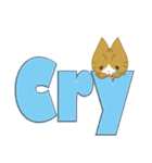 もっちり★まゆげねこ デカ文字ver（個別スタンプ：18）