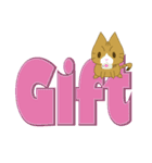 もっちり★まゆげねこ デカ文字ver（個別スタンプ：19）