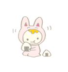 うさぎのきぐるみ赤ちゃん（個別スタンプ：7）