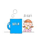 黄色いドレスの女の子、（個別スタンプ：1）