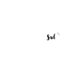 モノクロ手書き英語（個別スタンプ：2）