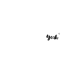 モノクロ手書き英語（個別スタンプ：7）