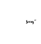 モノクロ手書き英語（個別スタンプ：19）