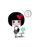 おかっぱ女の子スタンプ（個別スタンプ：15）