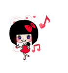 おかっぱ女の子スタンプ（個別スタンプ：16）