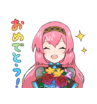 【巡音ルカ】ちょこっと返信スタンプ（個別スタンプ：7）