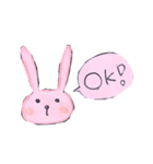 もふもふウサちゃん（個別スタンプ：3）