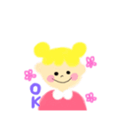 ふんわり女の子スタンプ（個別スタンプ：1）