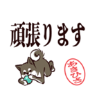 黒柴あきひさ（デカ文字・敬語）（個別スタンプ：17）