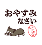 黒柴いっせい（デカ文字・敬語）（個別スタンプ：10）