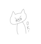 おじ女猫（個別スタンプ：3）