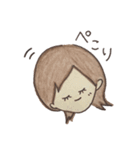 手描き彼女ちゃん（個別スタンプ：6）