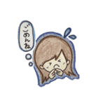 手描き彼女ちゃん（個別スタンプ：7）
