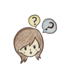 手描き彼女ちゃん（個別スタンプ：8）