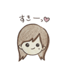 手描き彼女ちゃん（個別スタンプ：13）