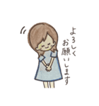 手描き彼女ちゃん（個別スタンプ：15）