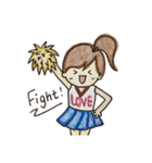 手描き彼女ちゃん（個別スタンプ：17）