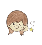 手描き彼女ちゃん（個別スタンプ：21）