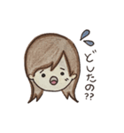 手描き彼女ちゃん（個別スタンプ：31）