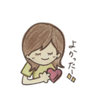 手描き彼女ちゃん（個別スタンプ：32）