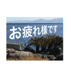 絶景にのせてごあいさつ（個別スタンプ：3）