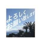 絶景にのせてごあいさつ（個別スタンプ：6）