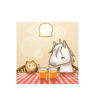 馬とねこ（個別スタンプ：35）