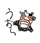 上から見た牛さん（個別スタンプ：6）