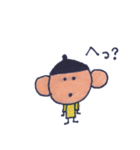 黒帽子さんと鳥と猫（個別スタンプ：10）