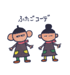 黒帽子さんと鳥と猫（個別スタンプ：13）